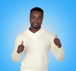 Attractive african man saying Ok