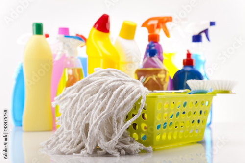 Photo: Set of cleaning products Set of cleaning products