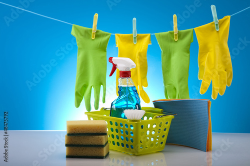 Photo: Cleaning supplies Cleaning supplies