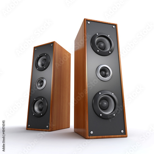 Illustration: powerful wooden speakers powerful wooden speakers