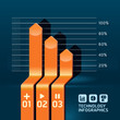 infographic arrow diagram chart. Detailed 