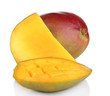 Ripe appetizing mango isolated on white