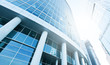 Panoramic and perspective wide angle view to steel blue backgrou