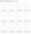 Calendrier 2014 France Typ F