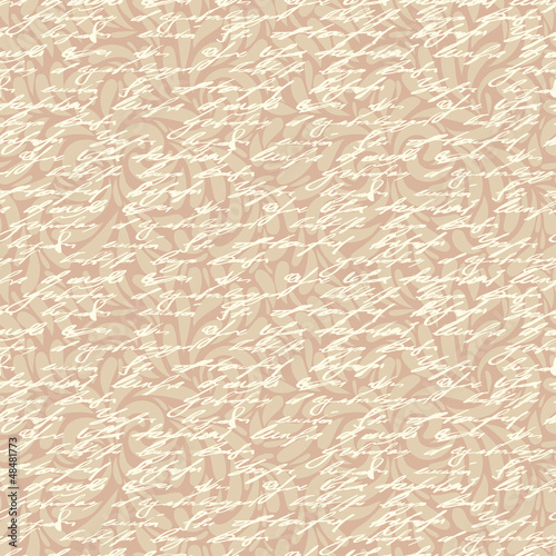Vector: Abstract seamless hand write pattern with floral ornament Abstract seamless hand write pattern with floral ornament
