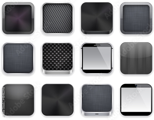 Vector: Black app icons. Black app icons.