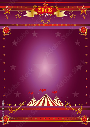 Vector: Circus purple poster Circus purple poster