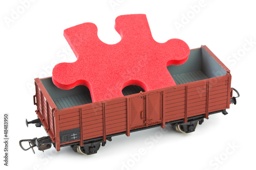 Photo: Toy train with puzzle Toy train with puzzle