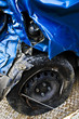 A destroyed car