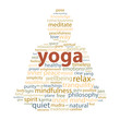 "YOGA" Tag Cloud (zen meditation lotus position relaxation)