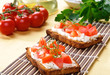 Photo: Bruschette con pomodori e formaggio Bruschette con pomodori e formaggio