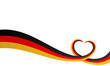 Herz Schleife in deutschen Farben