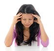 Headache Asian woman