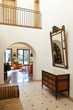 beautiful apartment, interior, corridor with antique furniture