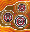 Vektor: Australia Aboriginal art vector background Australia Aboriginal art vector background