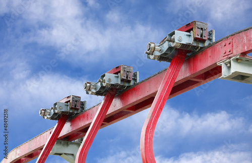 Photo: Grip of the cars on rail track Grip of the cars on rail track