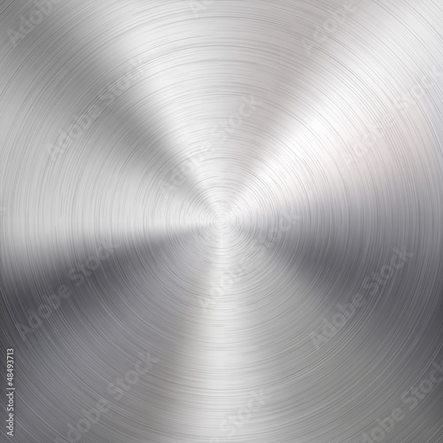 Fototapeta Background with Circular Metal Brushed Texture