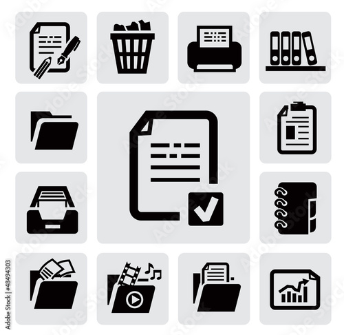 Vector: document icons document icons