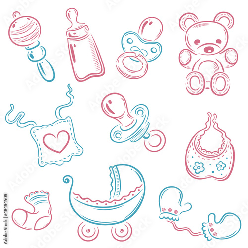 Vector: Baby, Eltern, Kind, Kinder, vector set Baby, Eltern, Kind, Kinder, vector set
