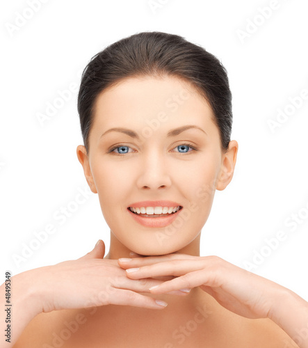 Photo: face and hands of beautiful woman face and hands of beautiful woman