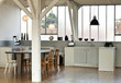 Photo: interior, beautiful kitchen of an old loft interior, beautiful kitchen of an old loft