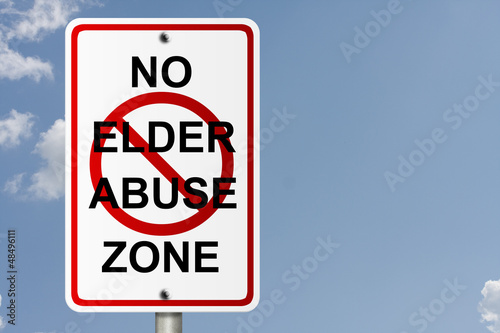 Illustration: No Elder Abuse Zone No Elder Abuse Zone