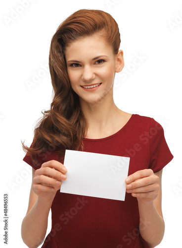 Photo: girl with note card girl with note card
