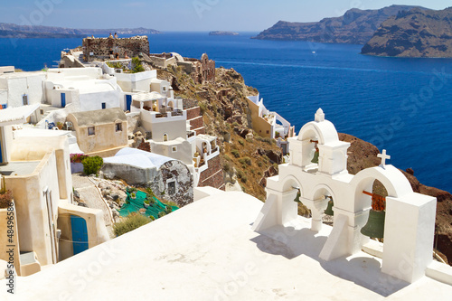 Photo: Architecture of Oia village on Santorini island, Greece Architecture of Oia village on Santorini island, Greece
