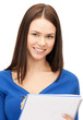 woman with notepad