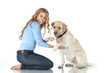 Photo: Girl with her dog Girl with her dog