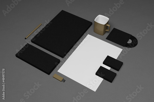 Illustration: Blank corporate identity elements Blank corporate identity elements
