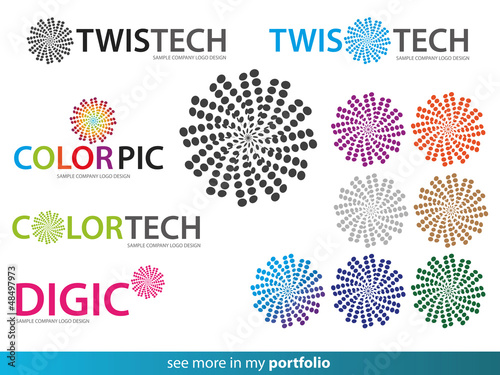 Vector: Twist Dot Propeller Company Logo Design Twist Dot Propeller Company Logo Design