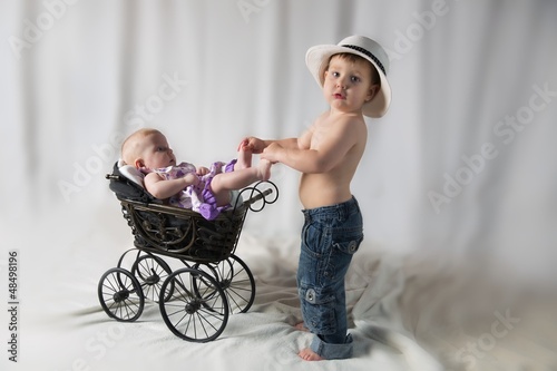Photo: Portrait of two siblings Portrait of two siblings