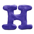 Plasticine letter isolated on a white background