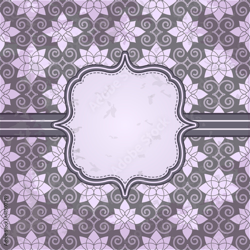Vector: Vector vintage pattern and frame for design Vector vintage pattern and frame for design