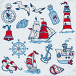 Nautical Sea Design Elements -for scrapbook and design in vector