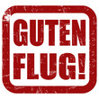 Grunge STempel rot GUTEN FLUG