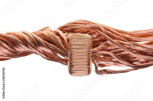 Photo: Power consumption in the industry, copper line and coil Power consumption in the industry, copper line and coil