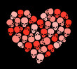 SKULL HEART FOR VALENTINE'S DAY
