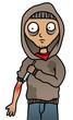 Vector: Drug addict man Drug addict man