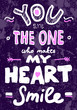 Vintage Saint Valentine's typography vector illustration.