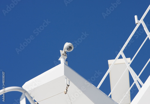 Photo: Security Camera on Ship Structure Security Camera on Ship Structure