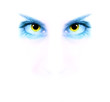Cropped image of a woman's gaze