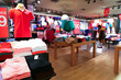Interior of clothing store