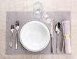 Table setting, close up