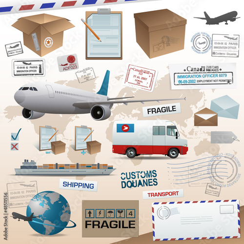 Vector: Distribution and shipping elements eps 10 Distribution and shipping elements eps 10