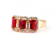 Photo: Golden jewelry ring with ruby Golden jewelry ring with ruby