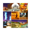Collage of Tacoma downtown with glass and history museum