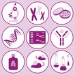 Biology science icons