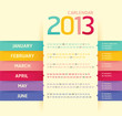 calendar 2013 modern soft color,vector